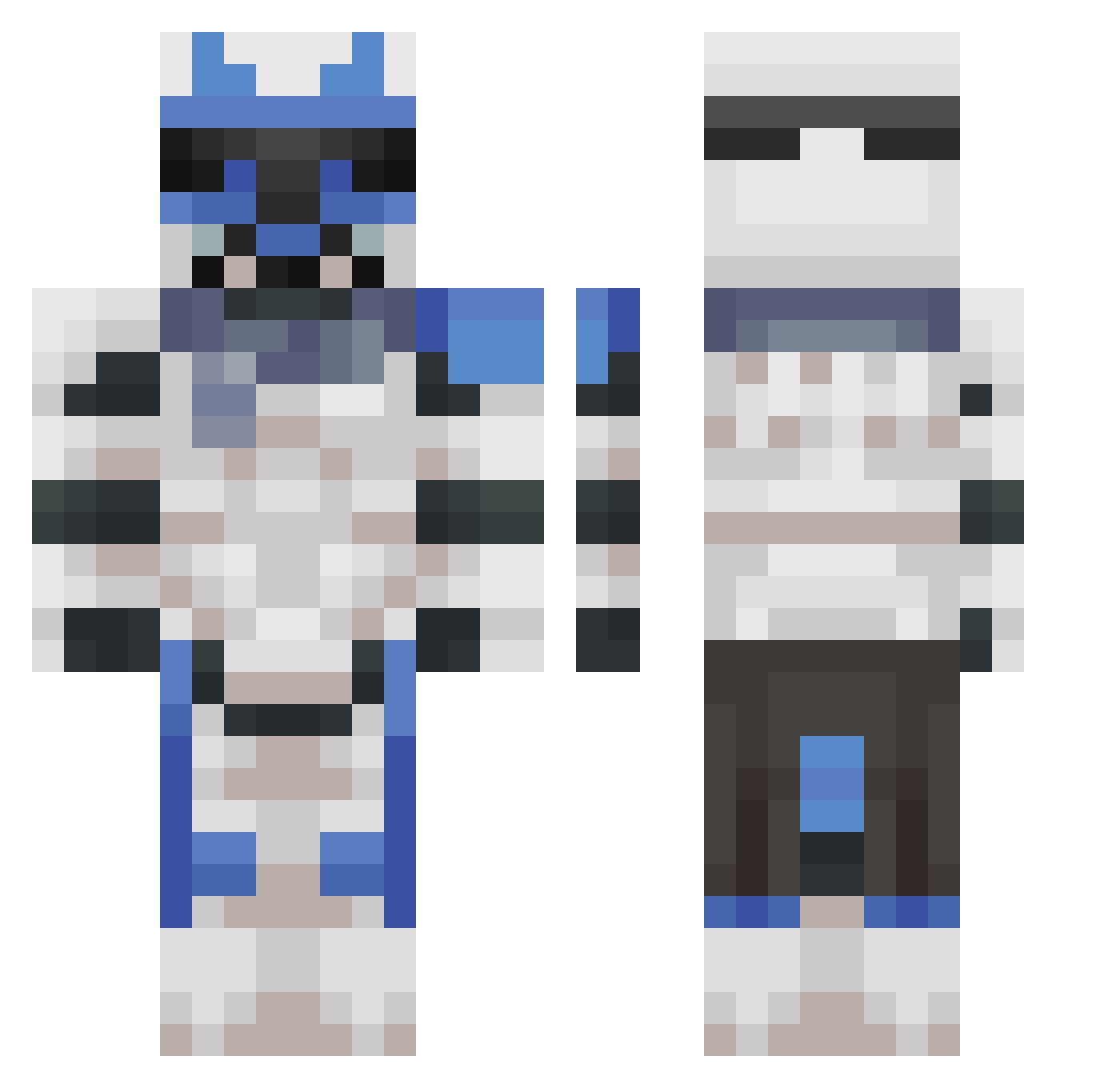 RKAY_47 Minecraft skin, front and back view