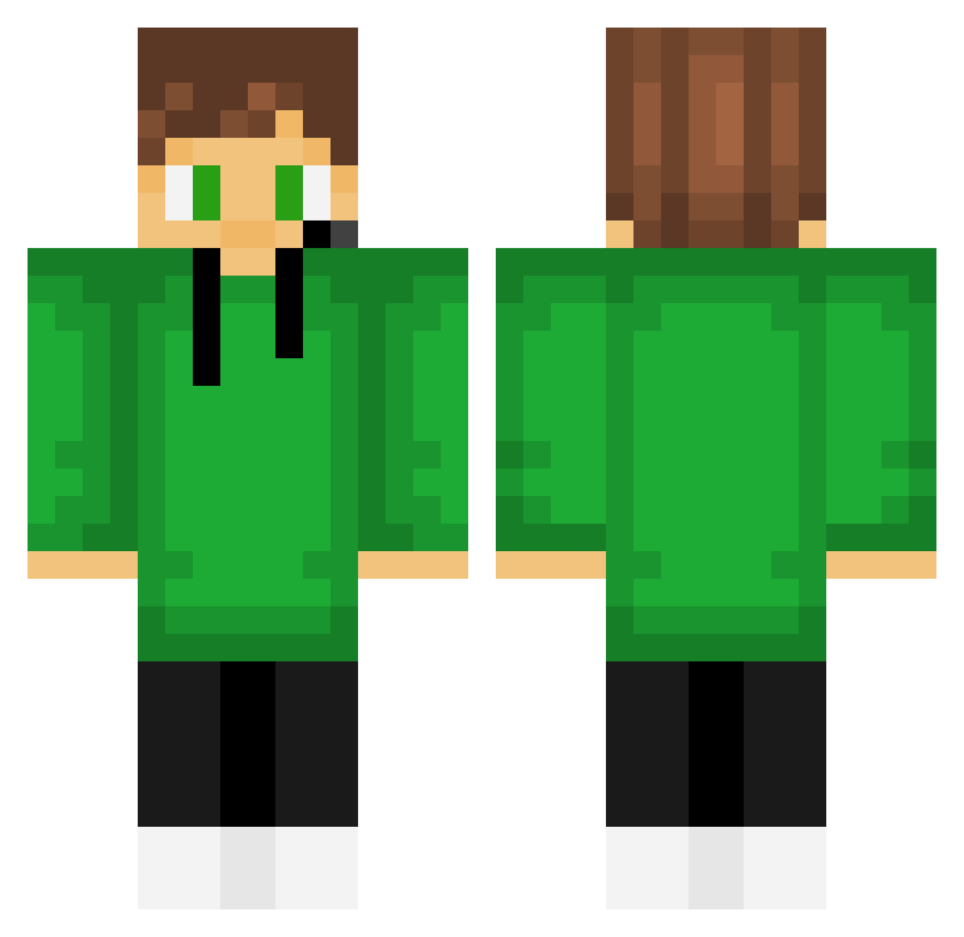 Mammel Minecraft skin, front and back view