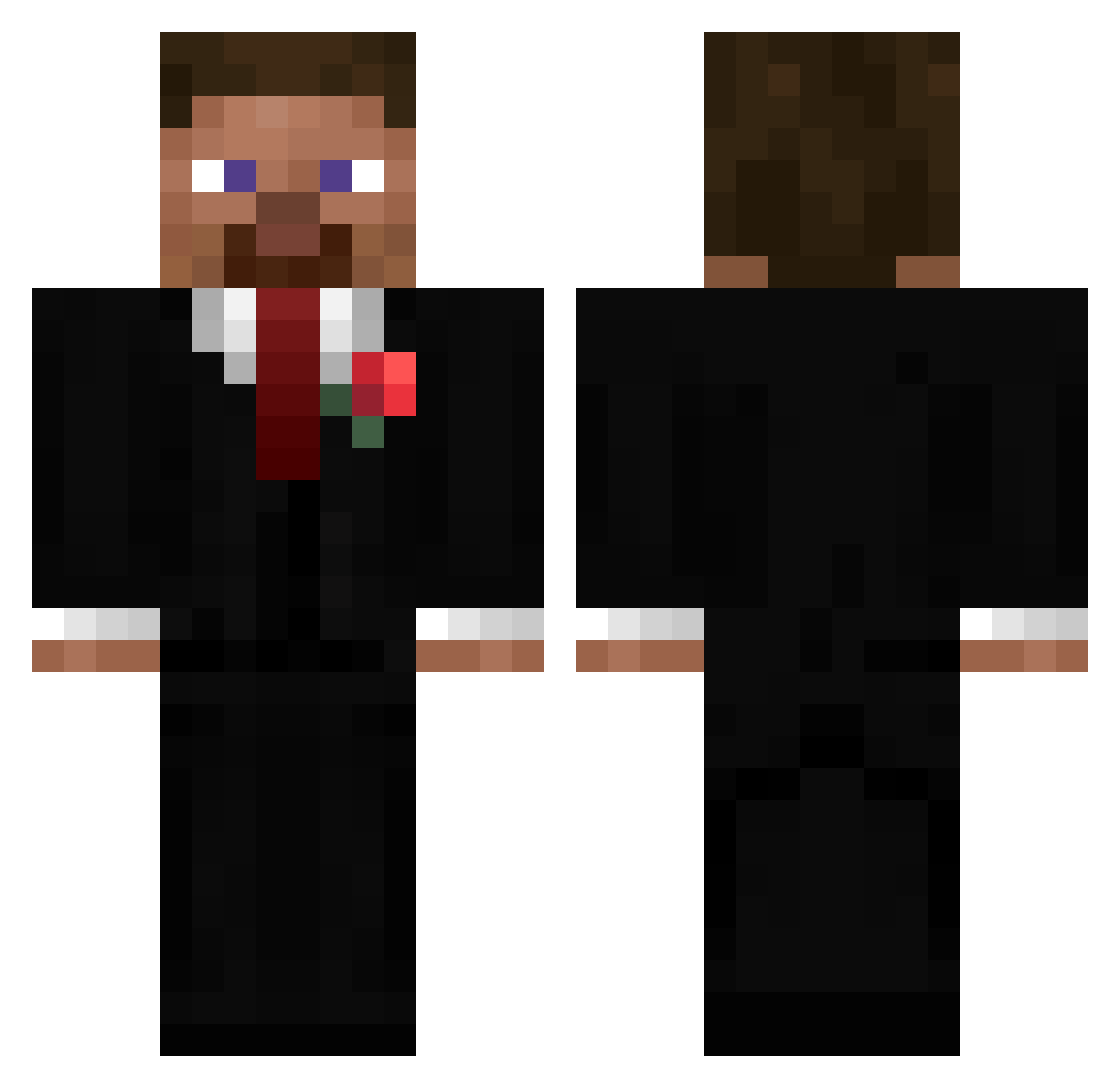Intruz0waty Minecraft skin, front and back view