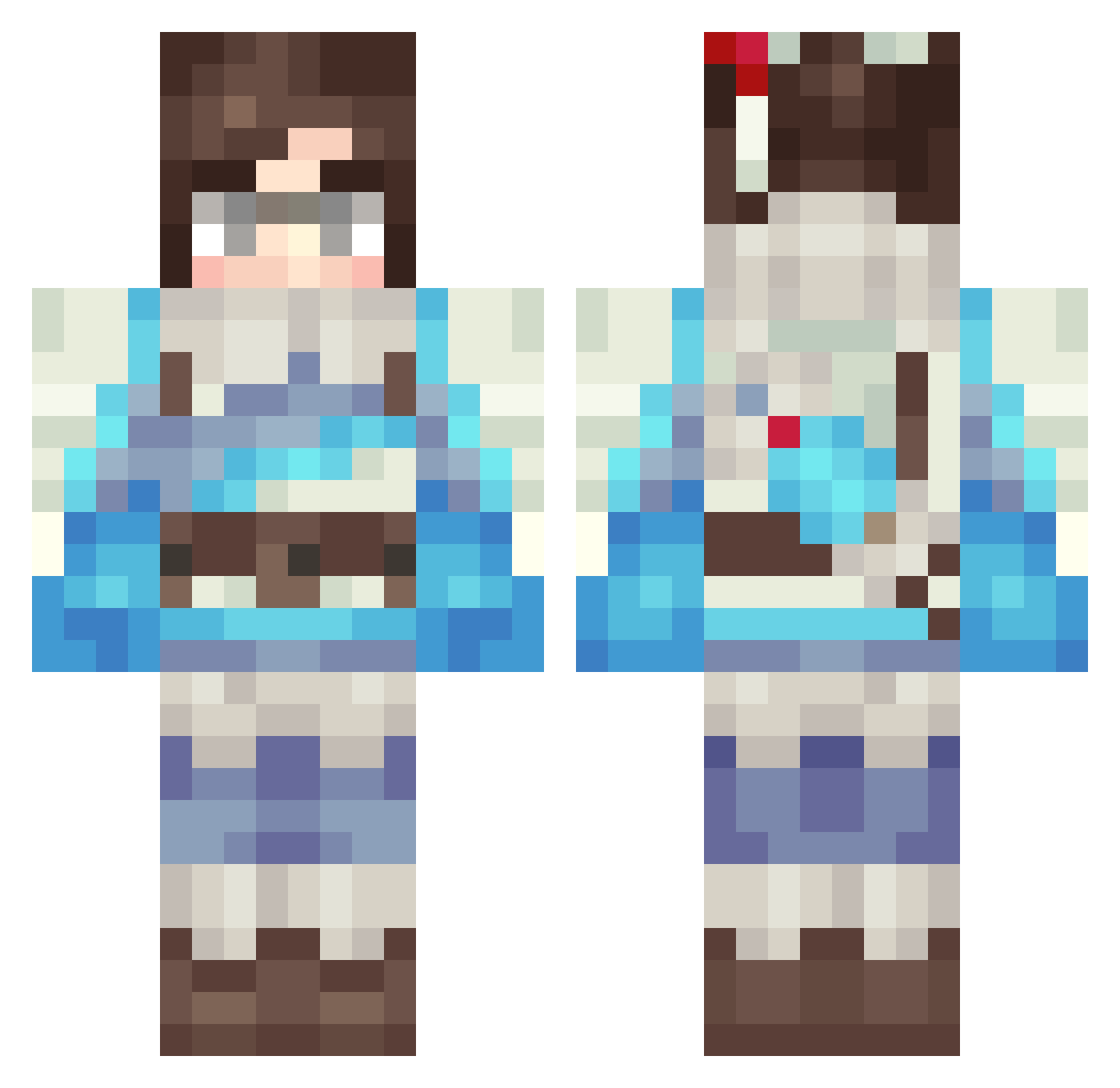 petitejoe Minecraft skin, front and back view