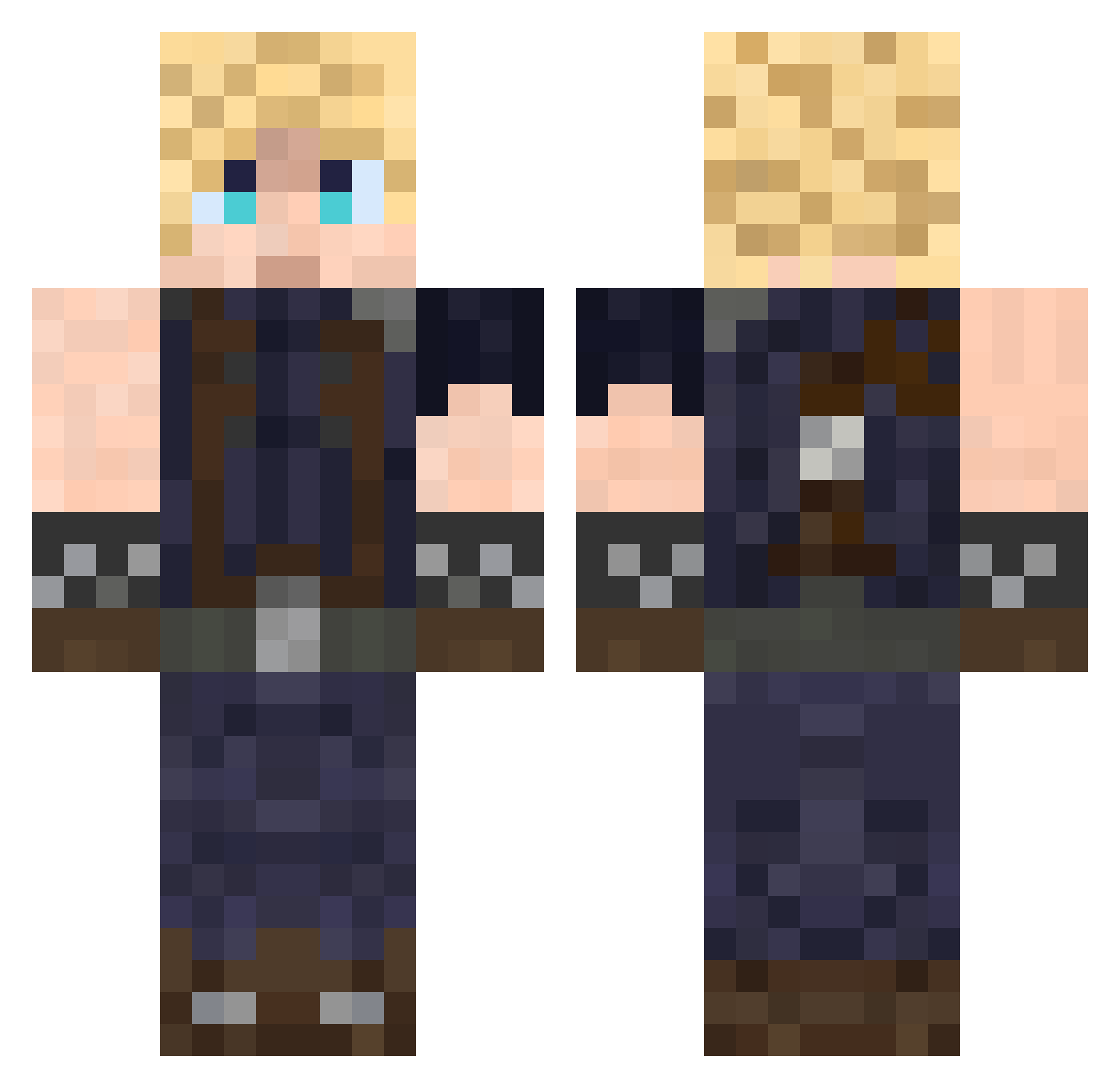 lebebe0 Minecraft skin, front and back view