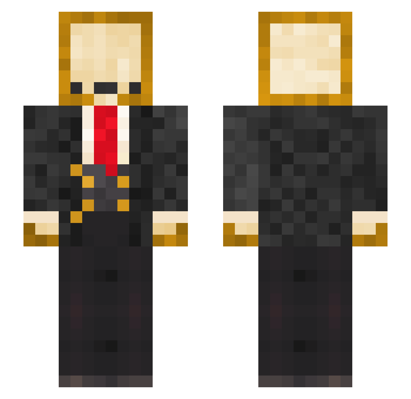 Sandvichblock_ Minecraft skin, front and back view