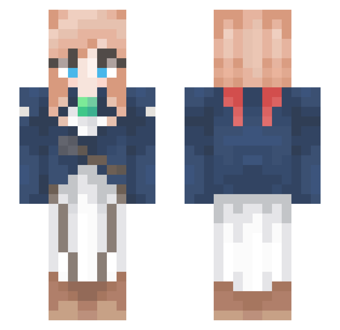 FoxieFox08 Minecraft skin, front and back view