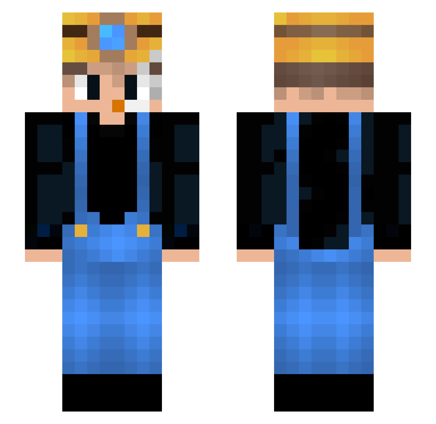 Hoggu Minecraft skin, front and back view