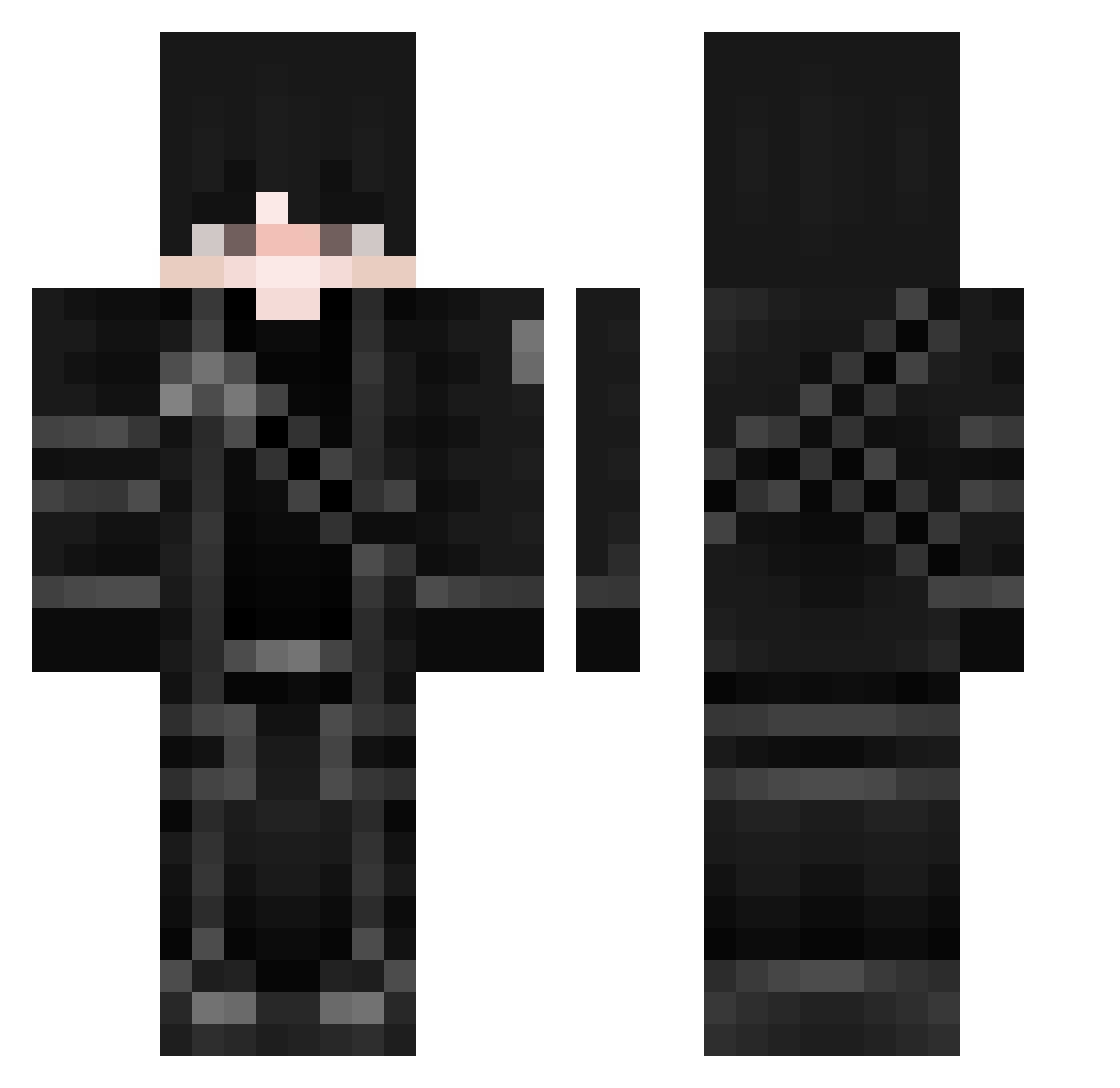 SaoDrwal Minecraft skin, front and back view