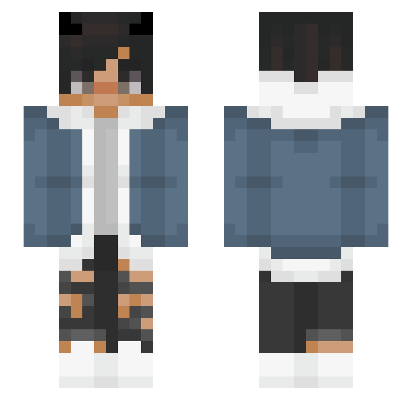iiCxllin Minecraft skin, front and back view