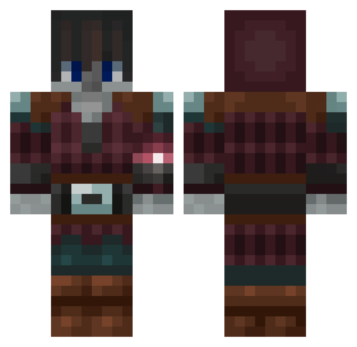 ksh2152 Minecraft skin, front and back view