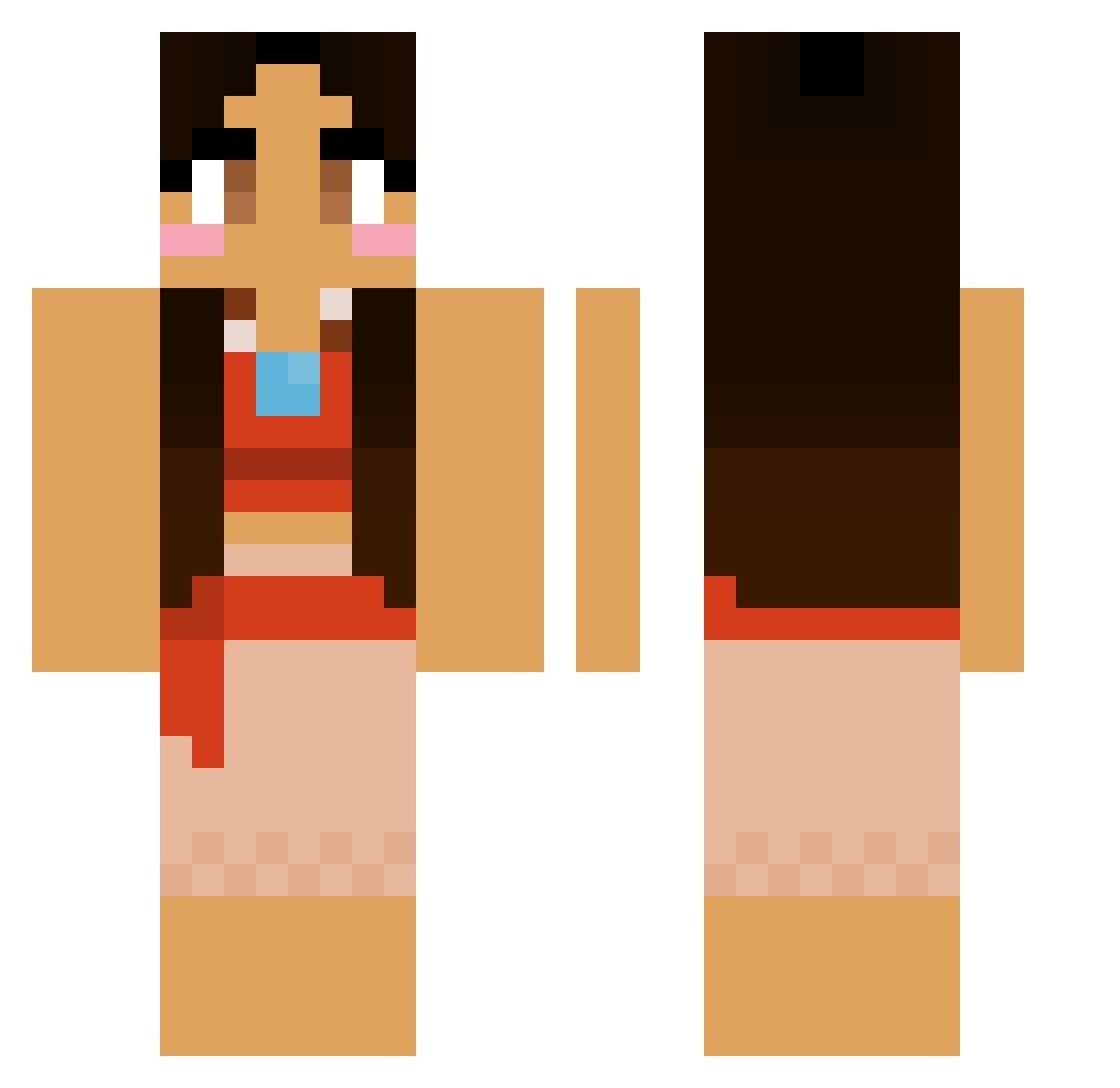 breemcd Minecraft skin, front and back view