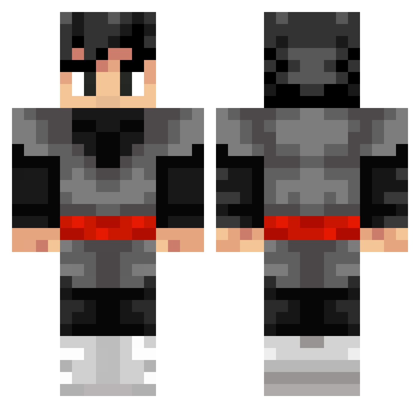 Ziodify Minecraft skin, front and back view