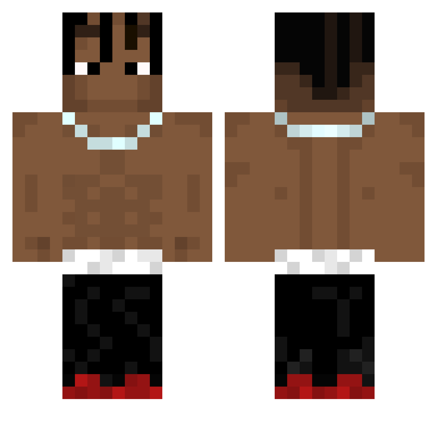 43Shake Minecraft skin, front and back view