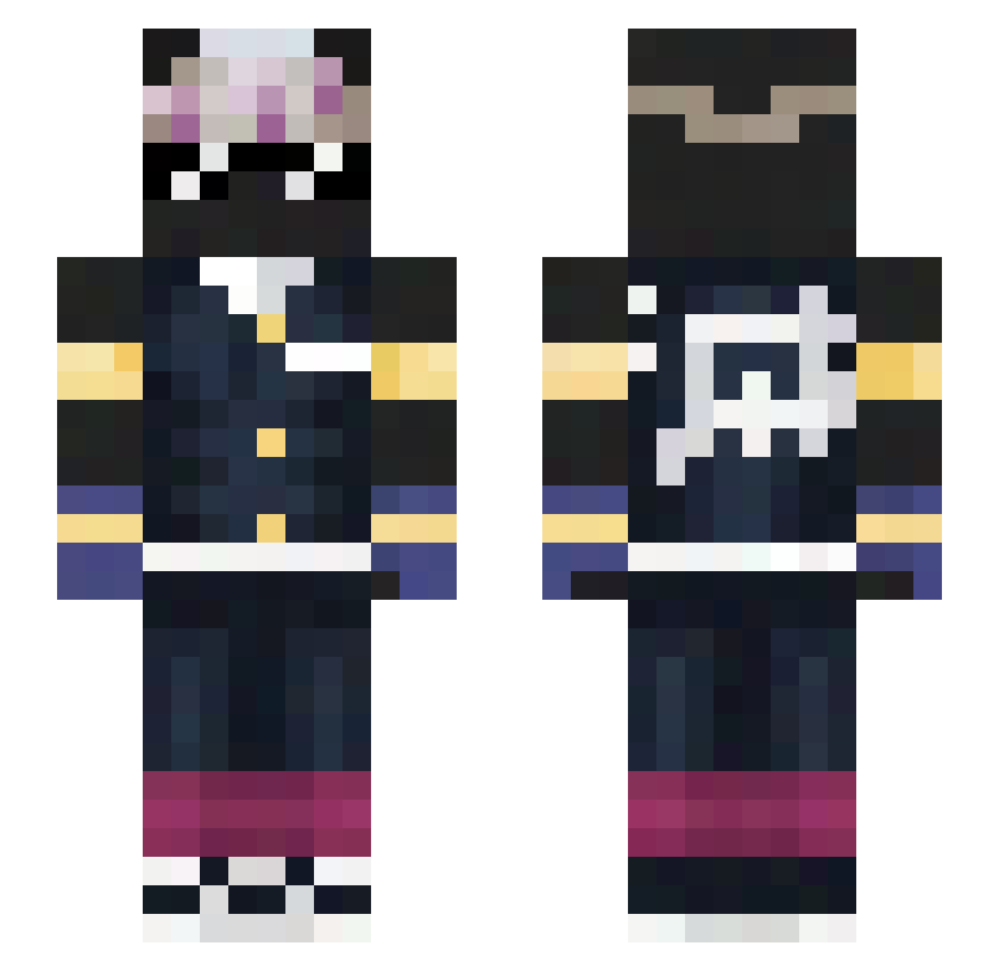 iLaiShane Minecraft skin, front and back view