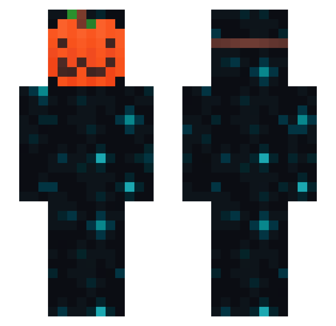 Scoobycoins Minecraft skin, front and back view