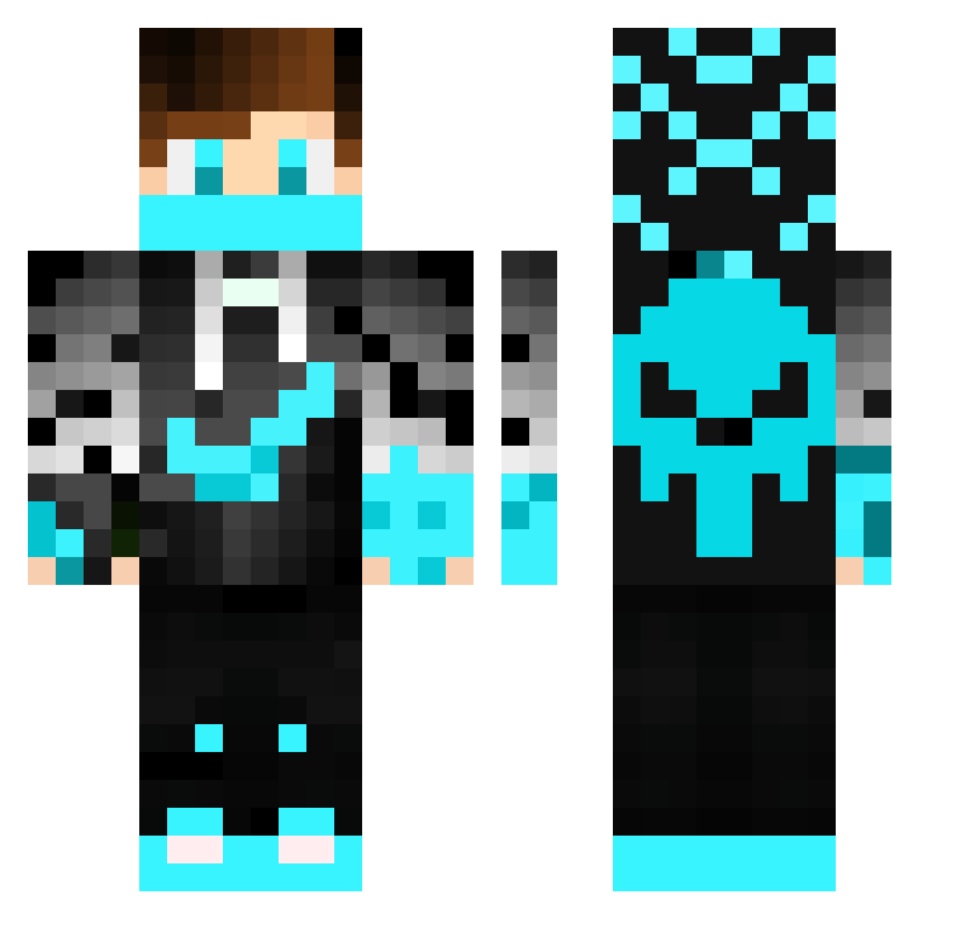 ProMC2002 Minecraft skin, front and back view
