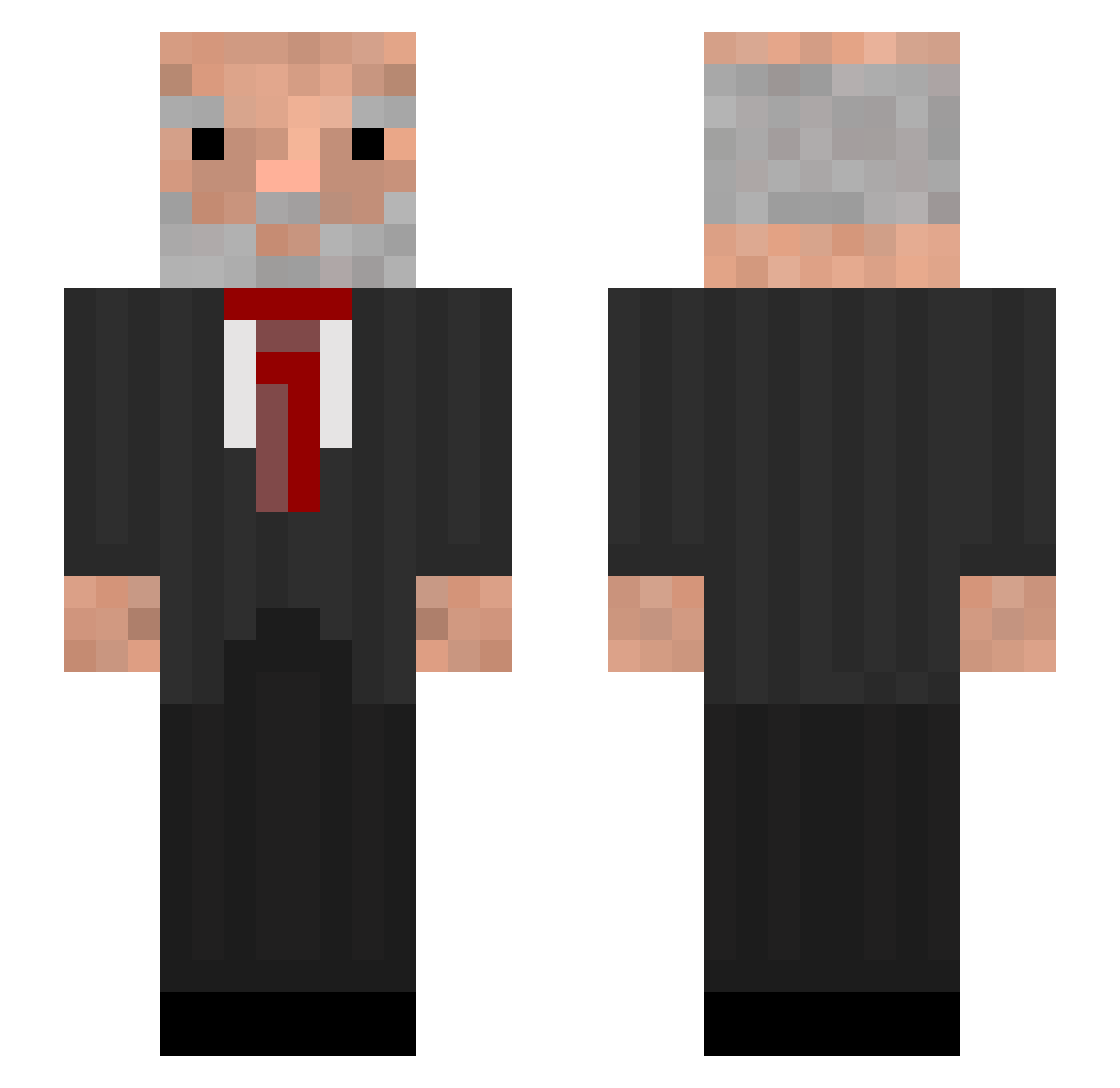 RemoVVer Minecraft skin, front and back view