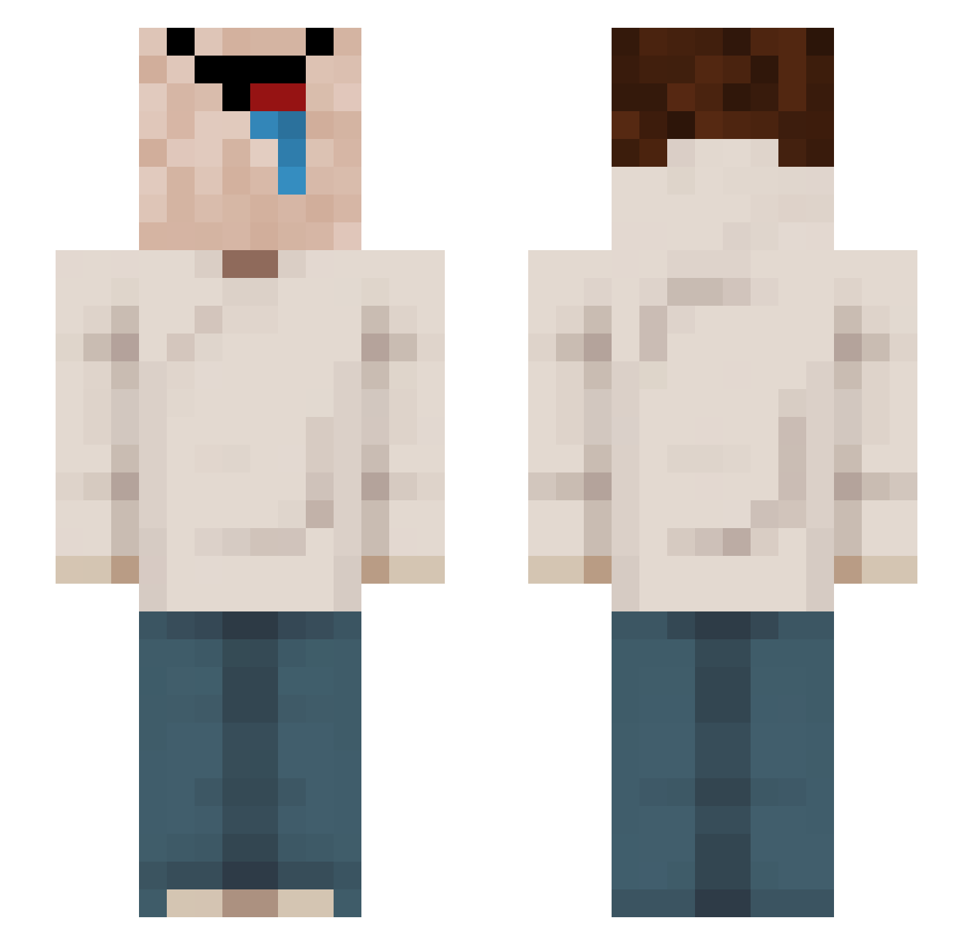 Lukas_Hemsworth Minecraft skin, front and back view