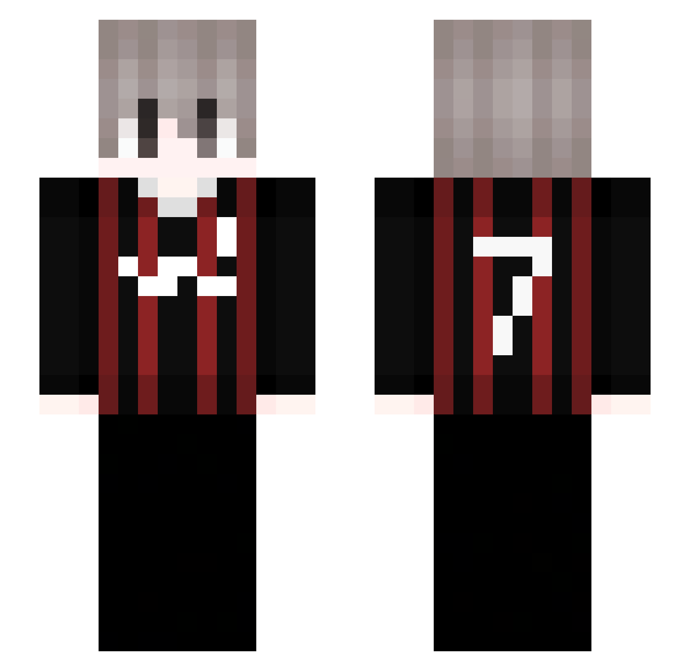 daariioo Minecraft skin, front and back view