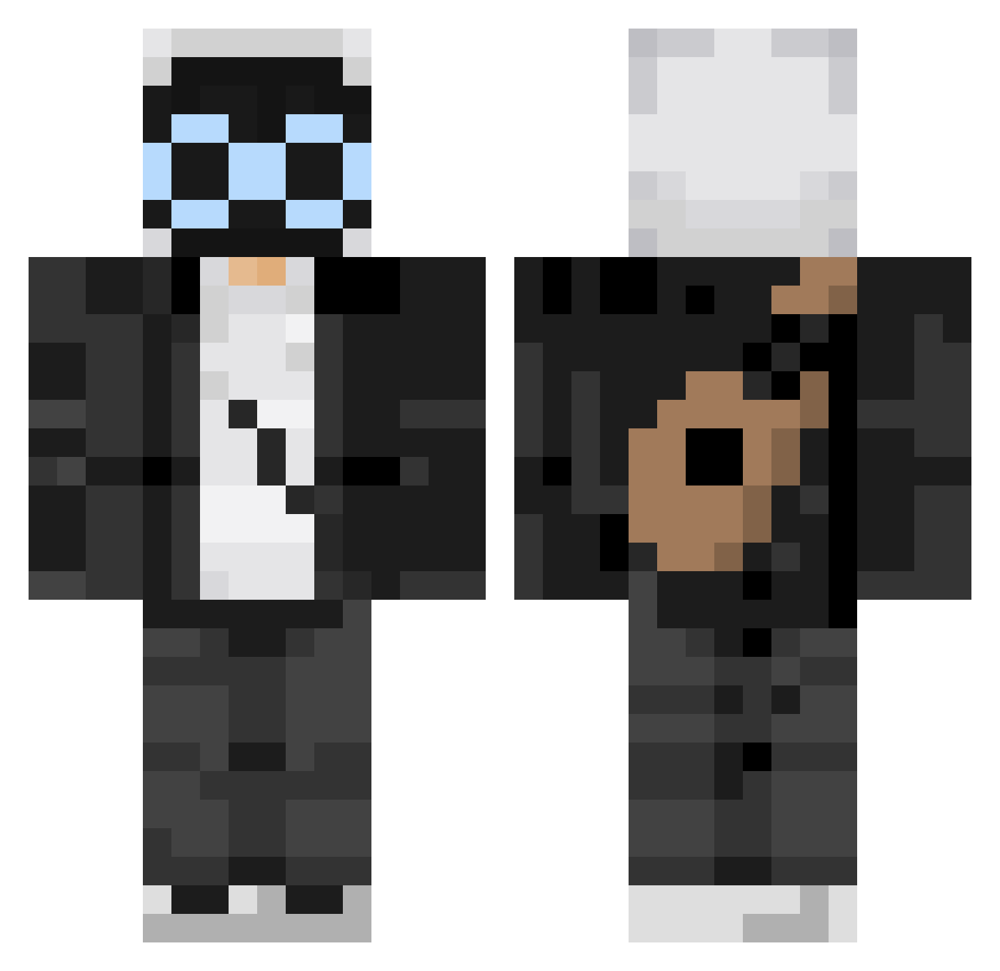 ThatsAfineName Minecraft skin, front and back view