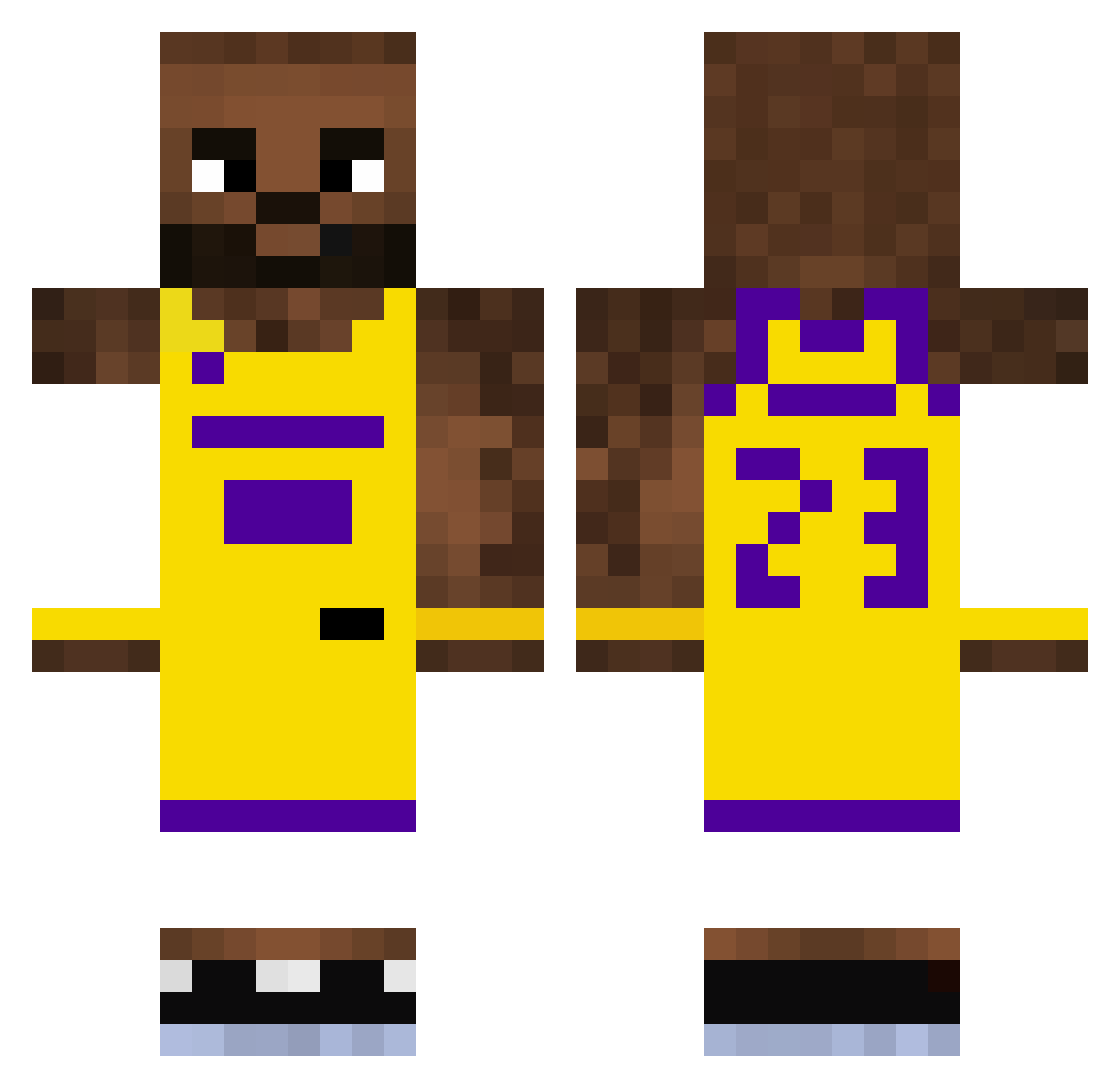 JL_Plays Minecraft skin, front and back view