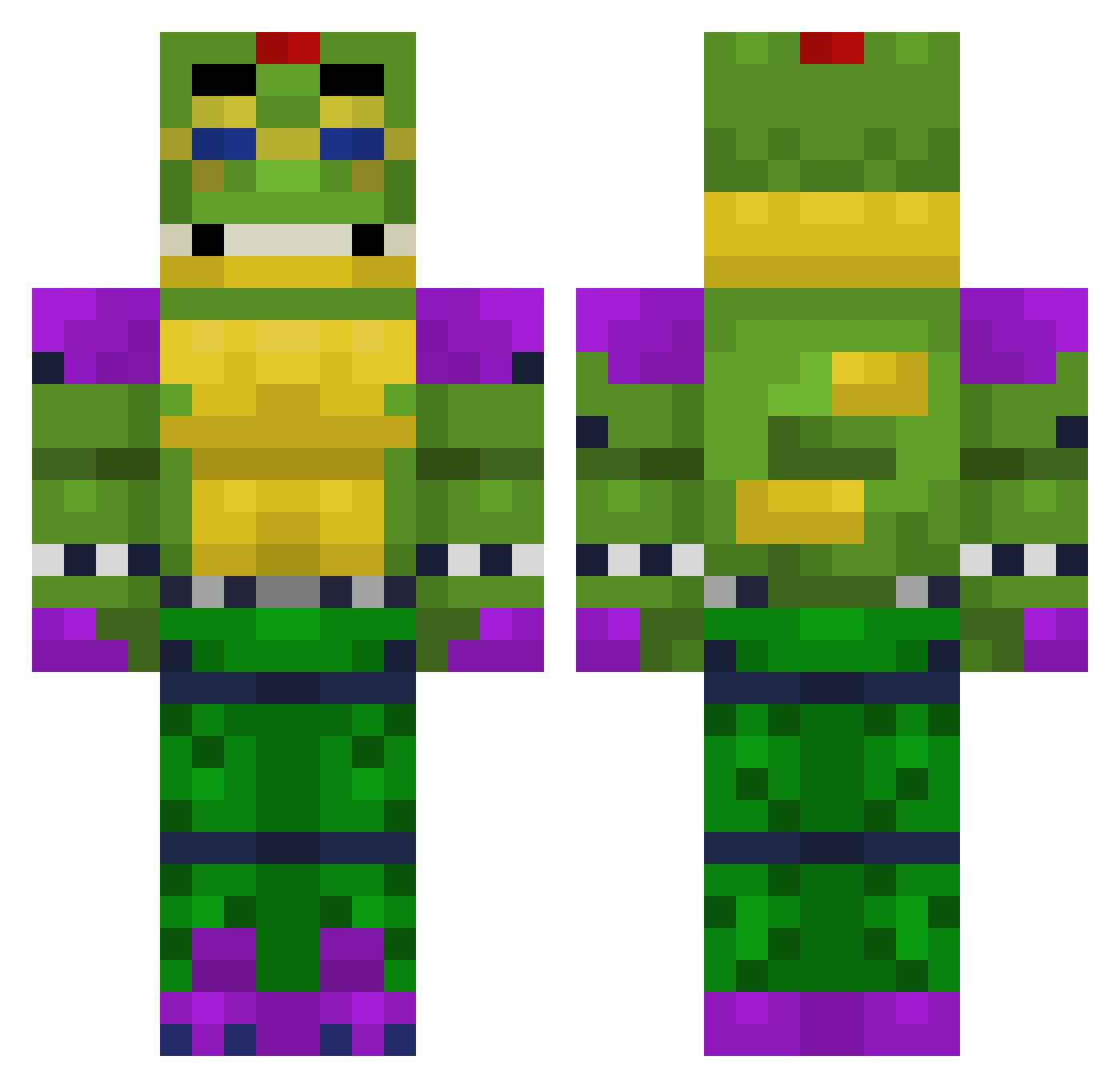 ItzWestPalm Minecraft skin, front and back view