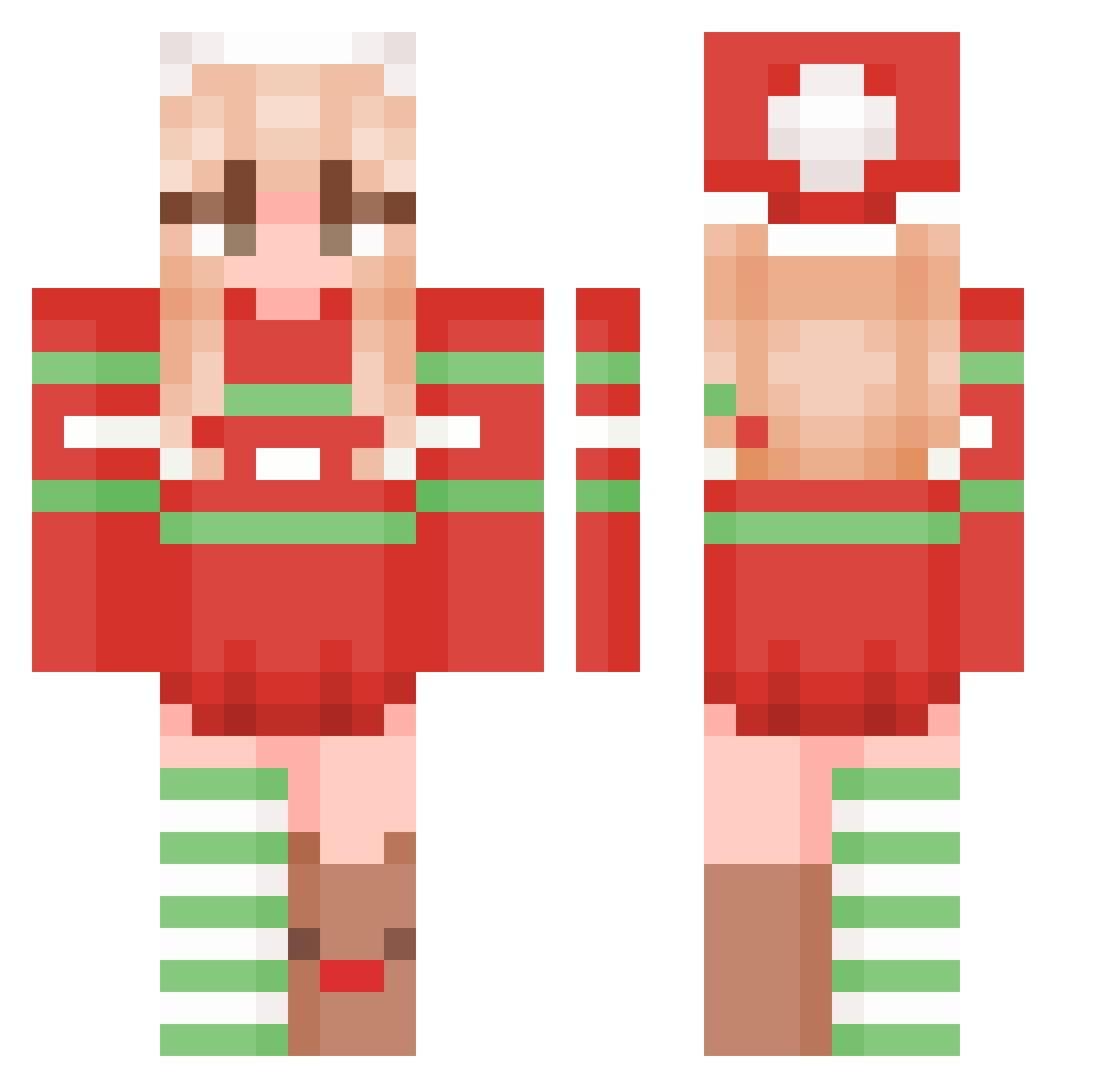 Agnes333 Minecraft skin, front and back view