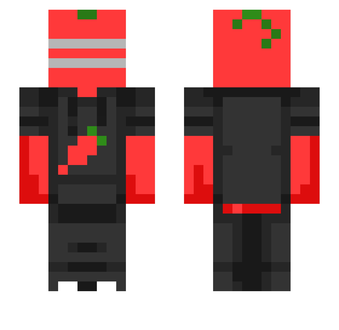 7Jalapeno Minecraft skin, front and back view