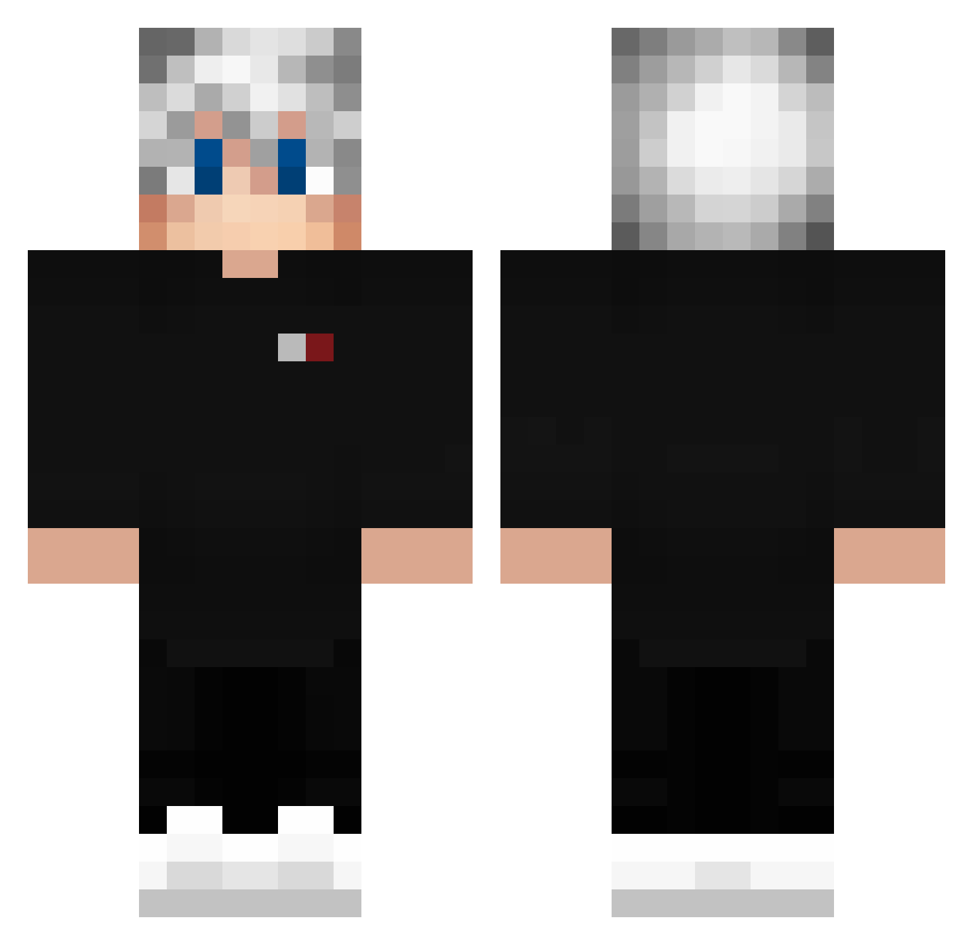 ghpz Minecraft skin, front and back view