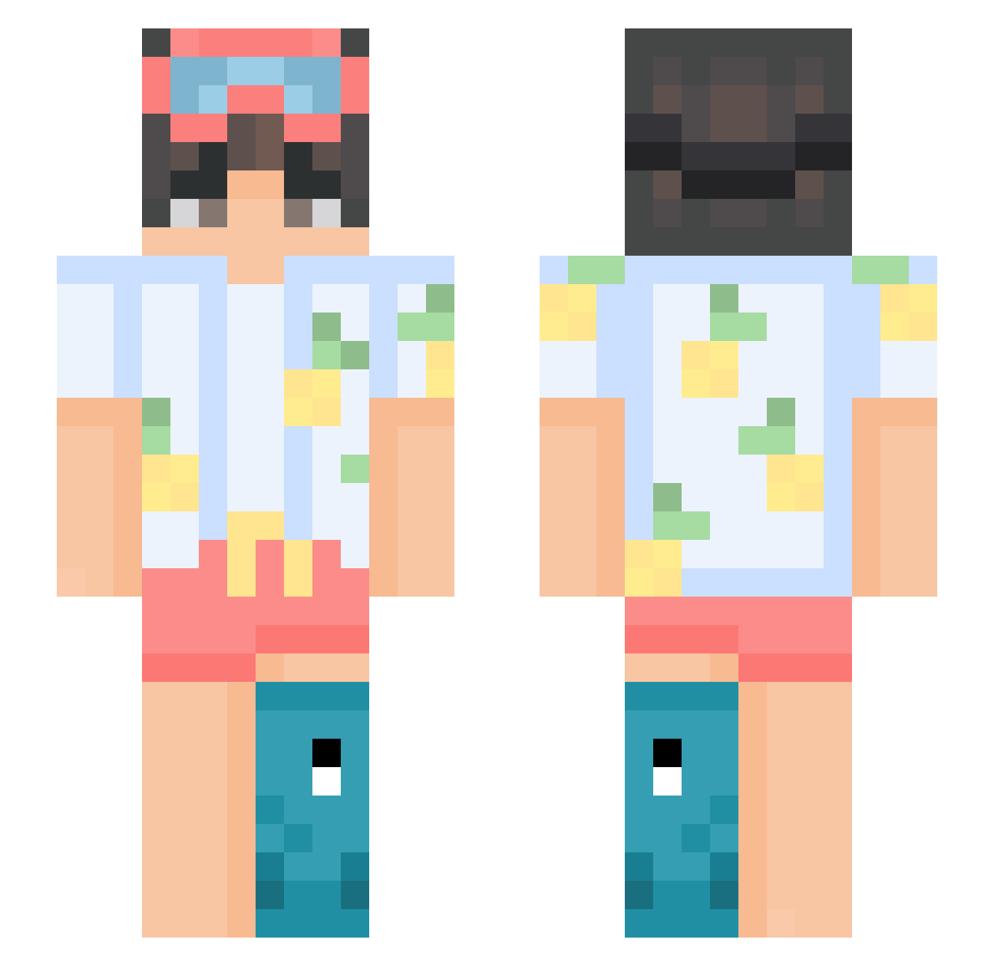 KrimStyx Minecraft skin, front and back view