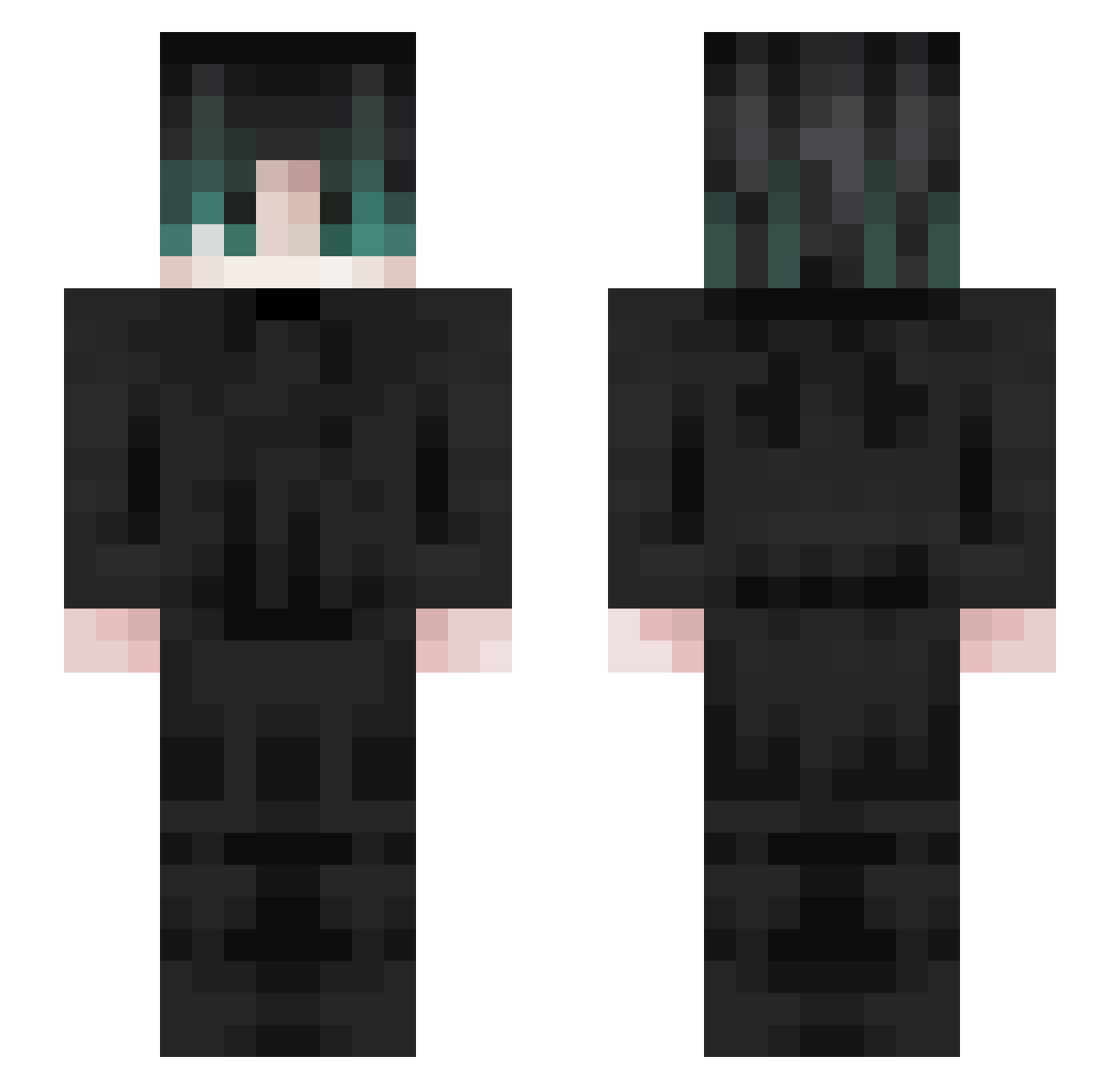 c1ndyLuvyu Minecraft skin, front and back view