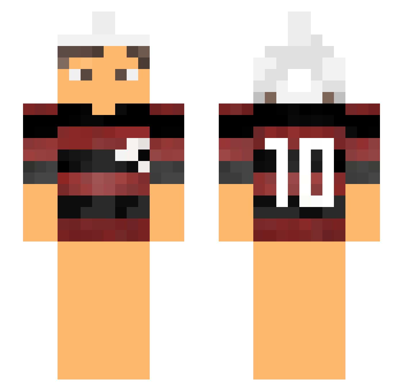 alissokkj Minecraft skin, front and back view