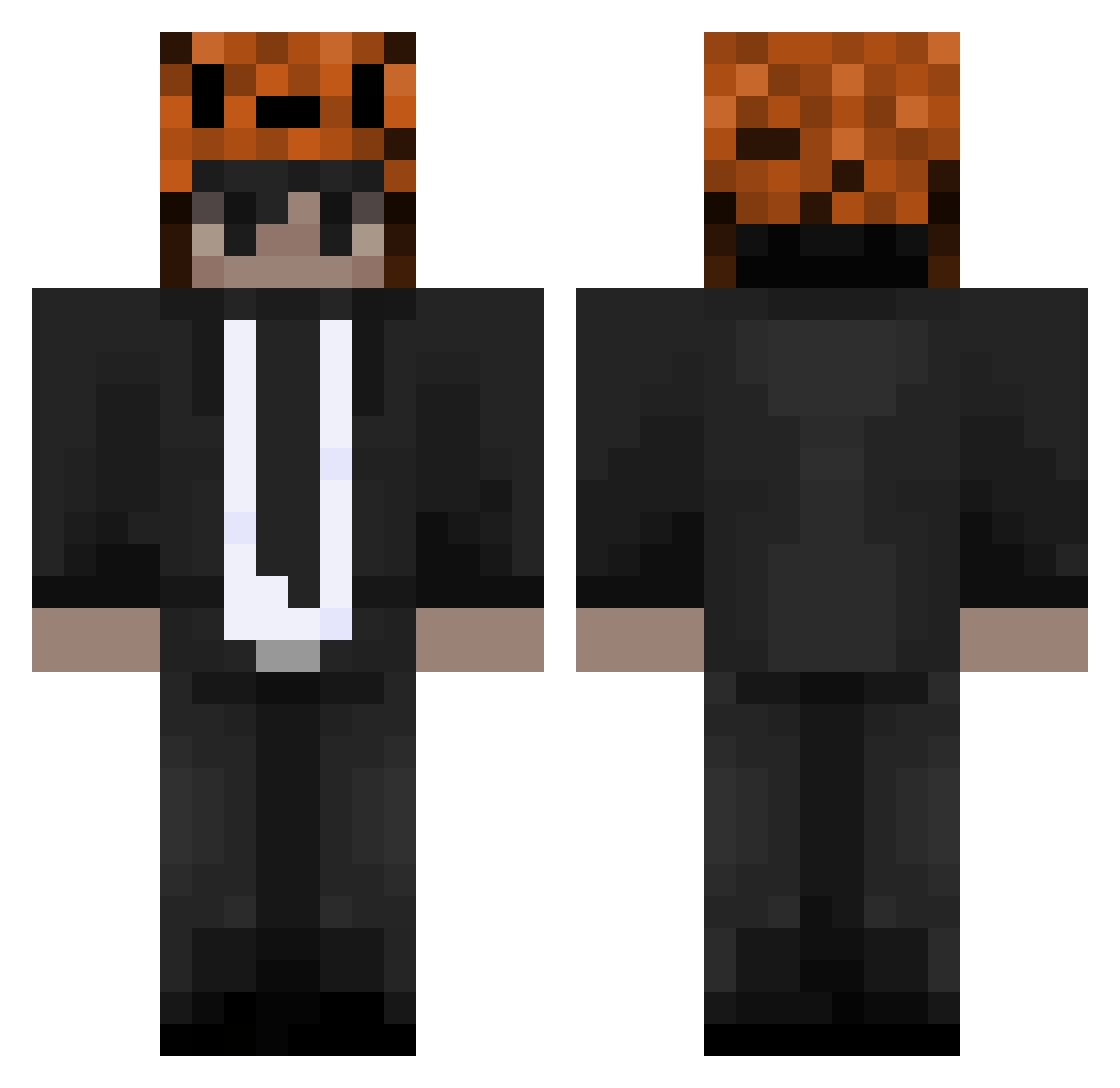 aveonll Minecraft skin, front and back view