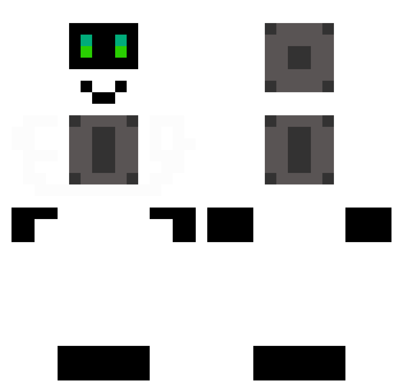 KillerNV Minecraft skin, front and back view