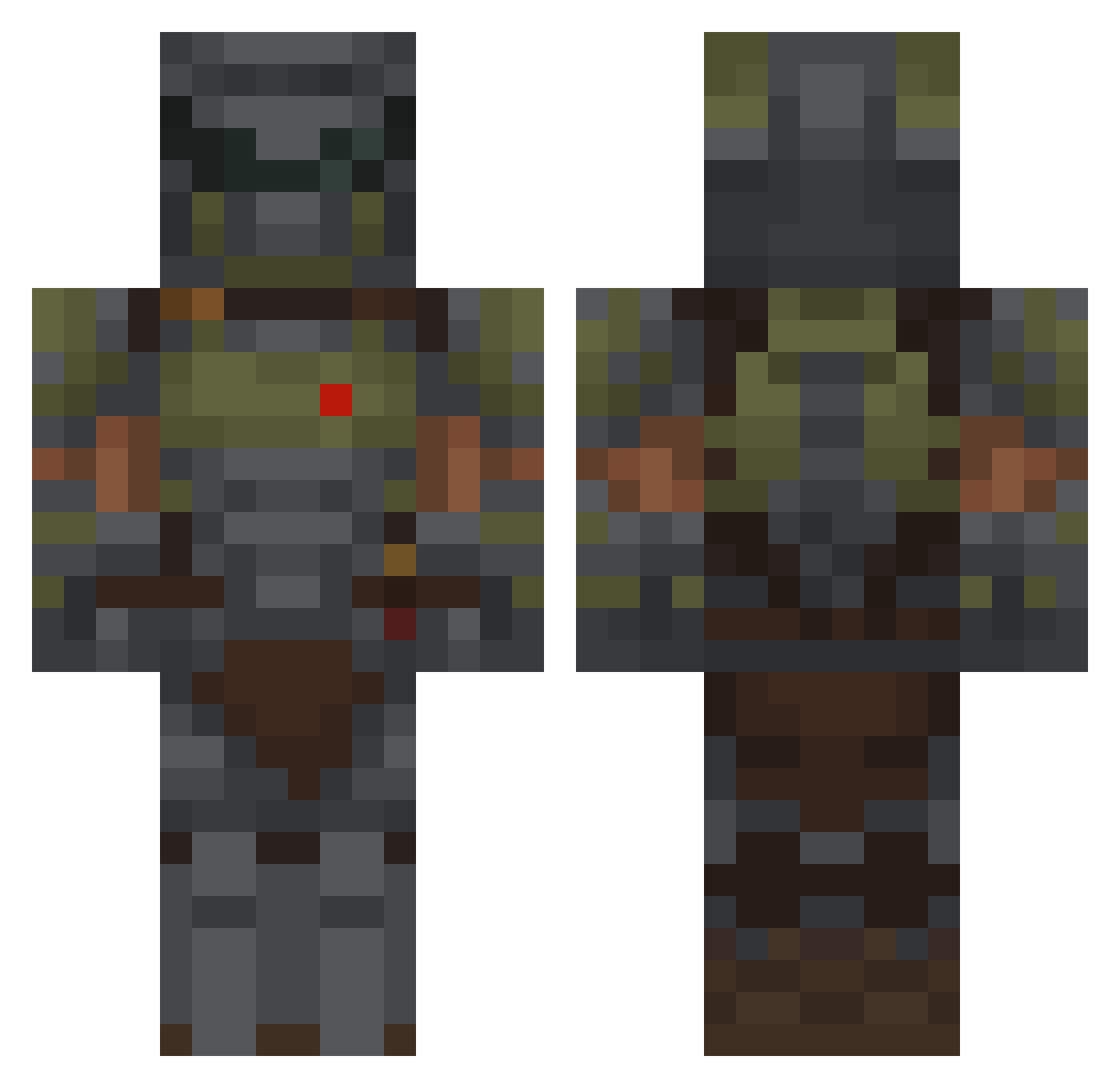 Ant0zzYOS209 Minecraft skin, front and back view