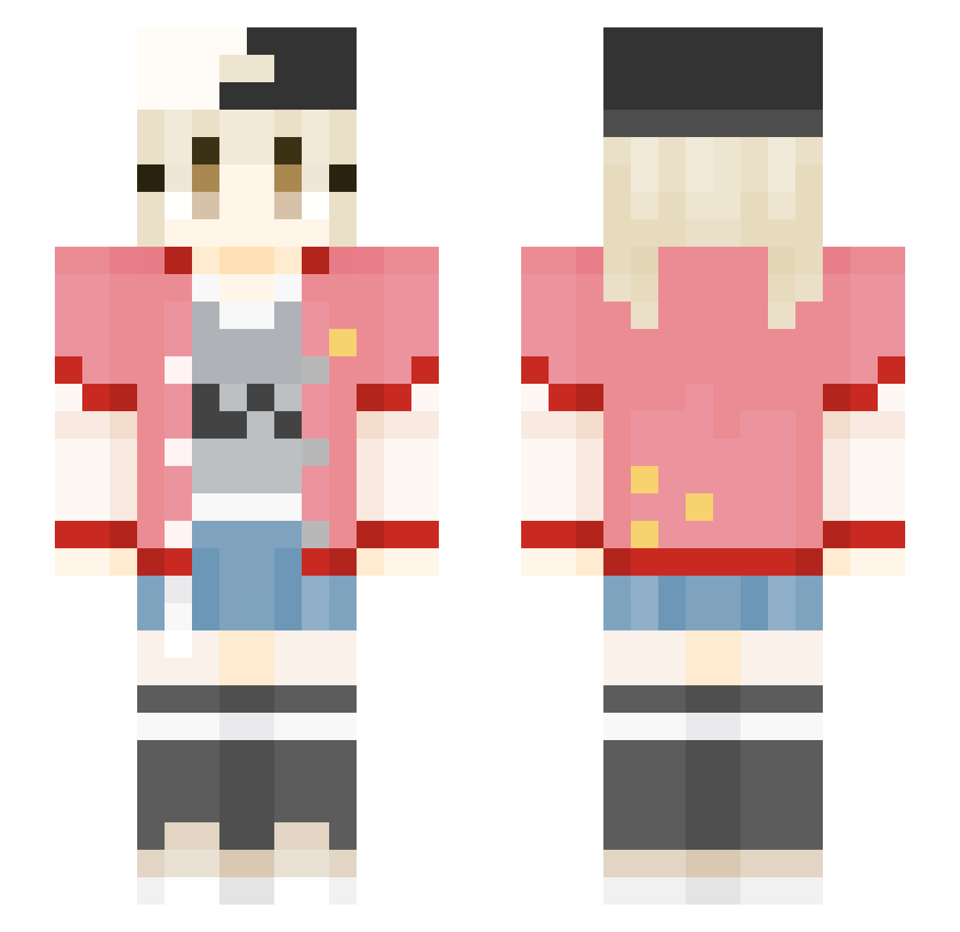 Xeno_02 Minecraft skin, front and back view