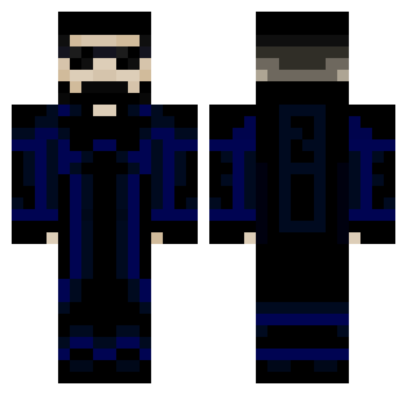 Mati20o Minecraft skin, front and back view