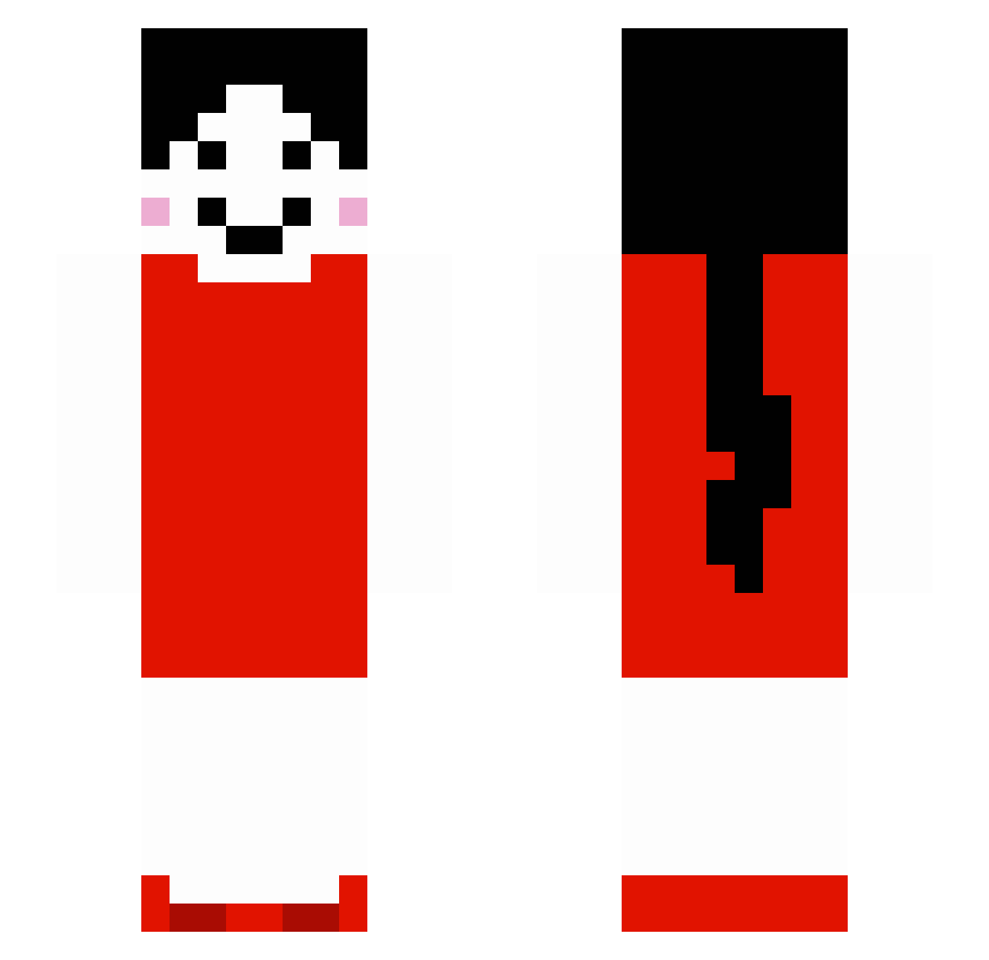 carmenpl Minecraft skin, front and back view