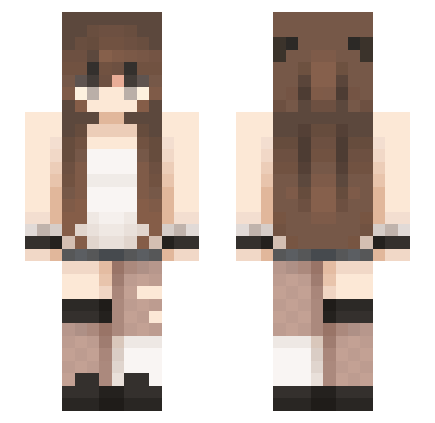 Vetiveria Minecraft skin, front and back view