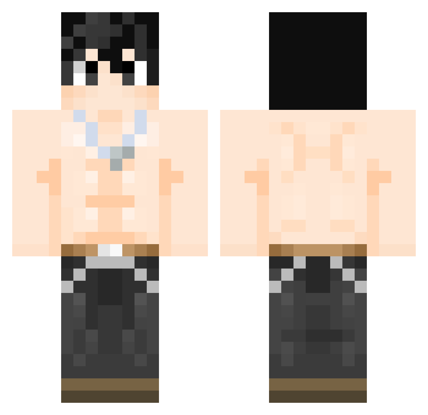 7auru555 Minecraft skin, front and back view