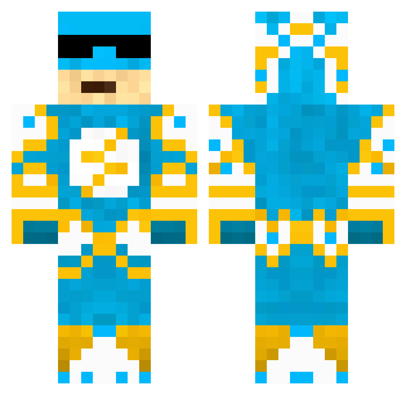 vtechguy Minecraft skin, front and back view