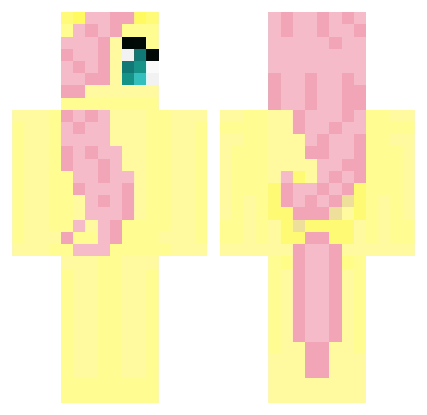 Adudex_13 Minecraft skin, front and back view