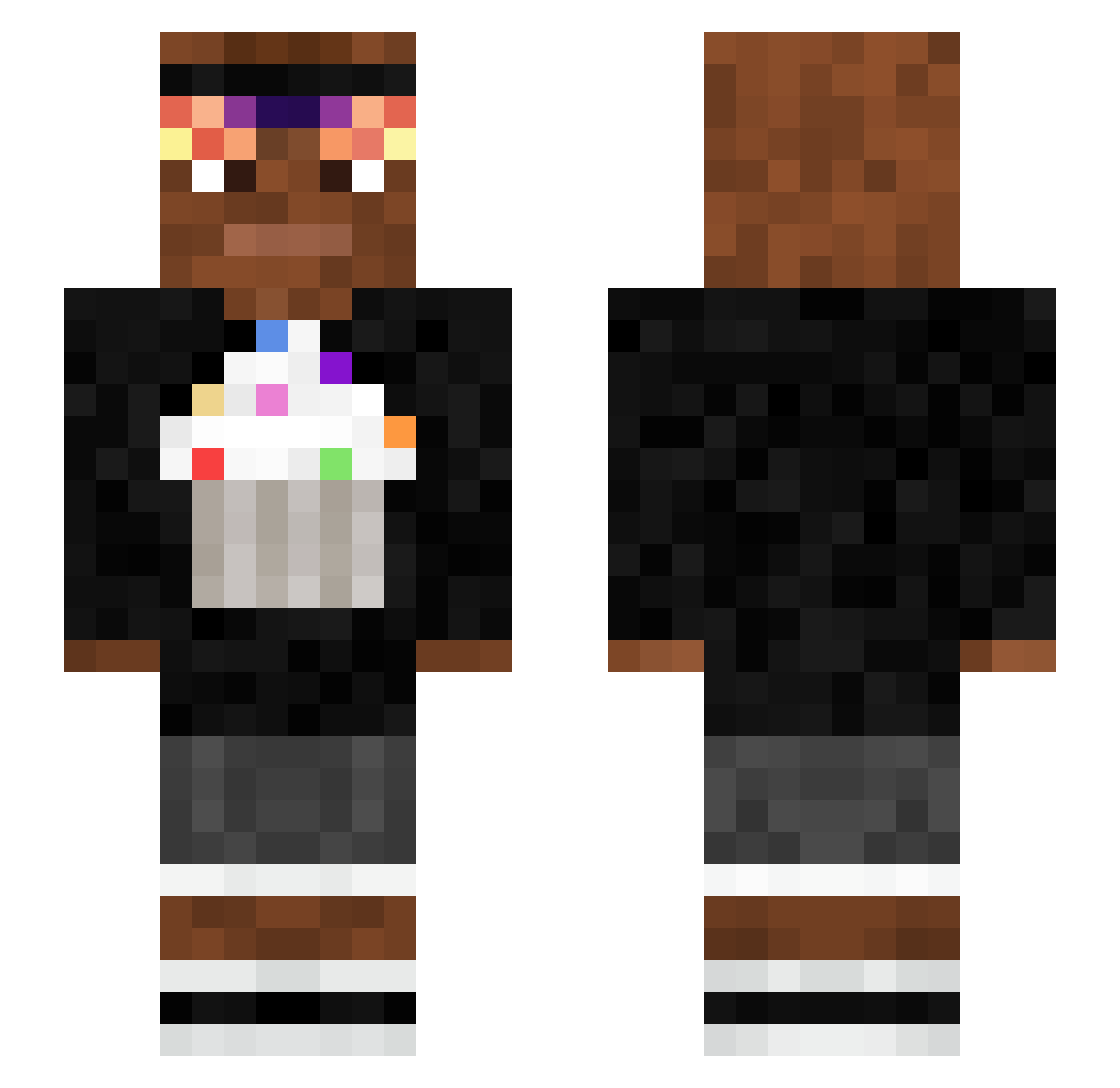 FluffyDragon32 Minecraft skin, front and back view