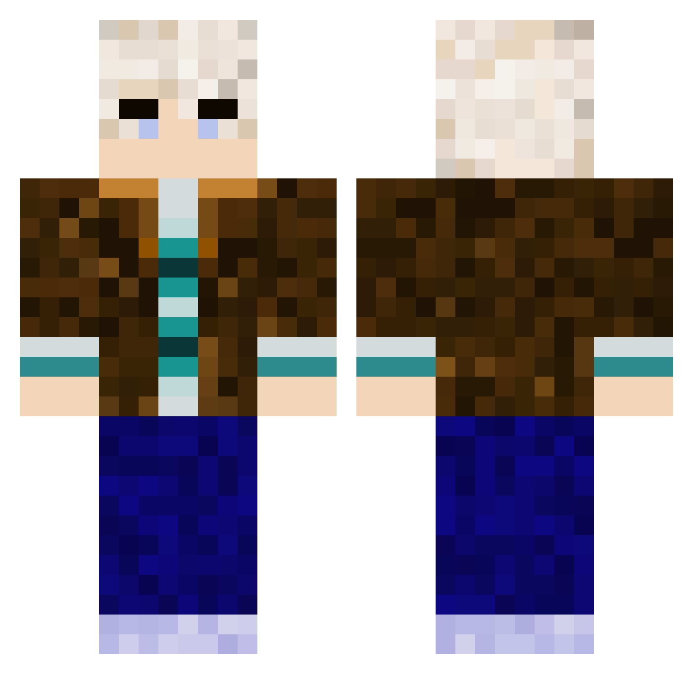 Edisonchan1234 Minecraft skin, front and back view