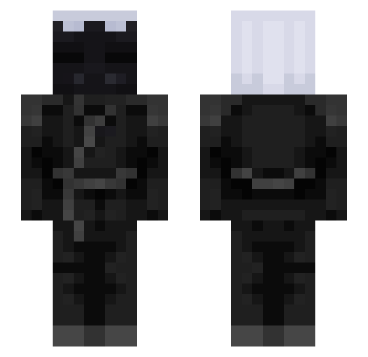 Ruby_Shinra Minecraft skin, front and back view