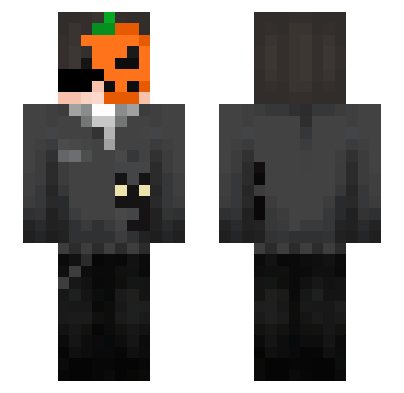 real_dexter Minecraft skin, front and back view