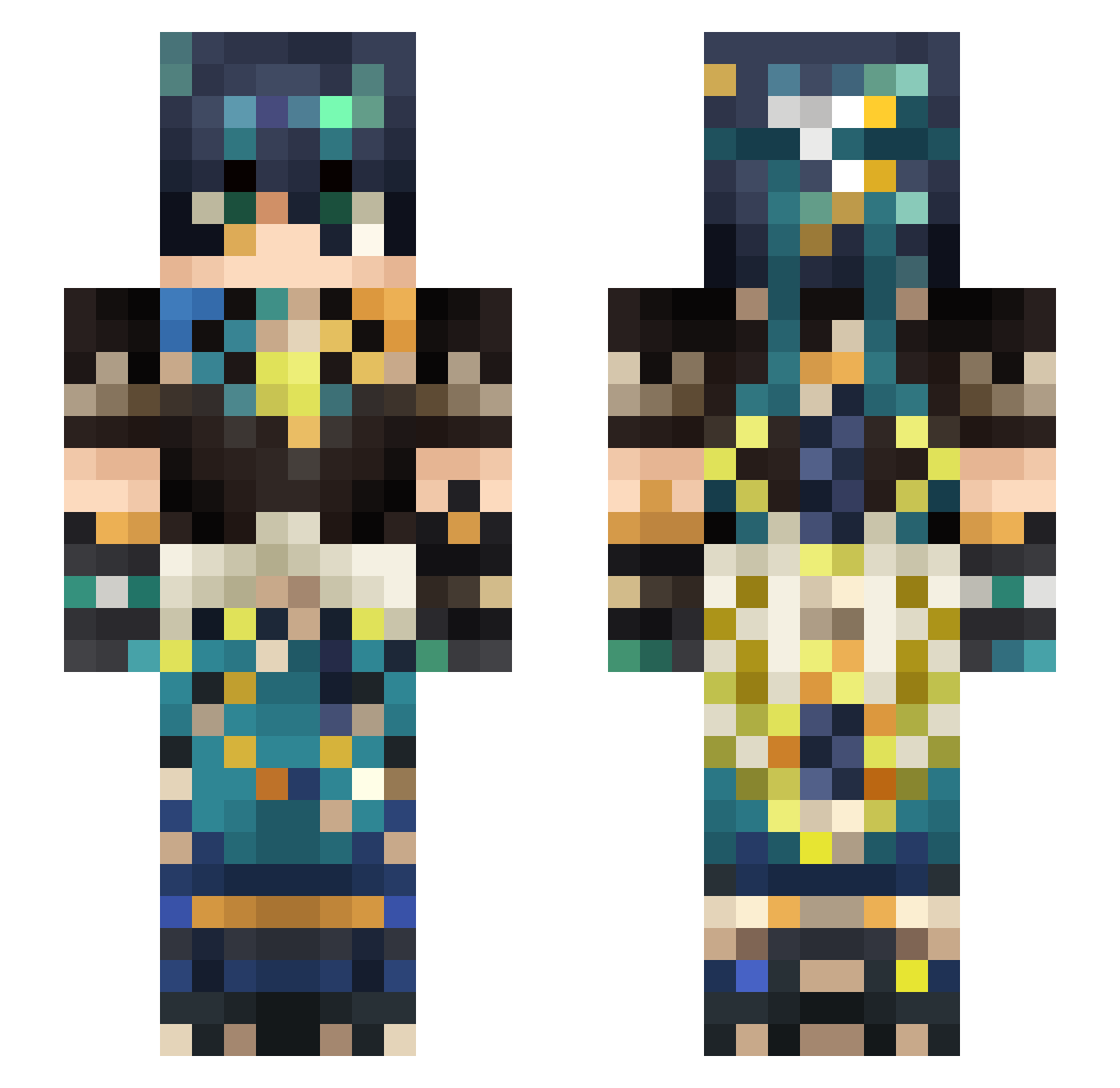 LordofCreater Minecraft skin, front and back view