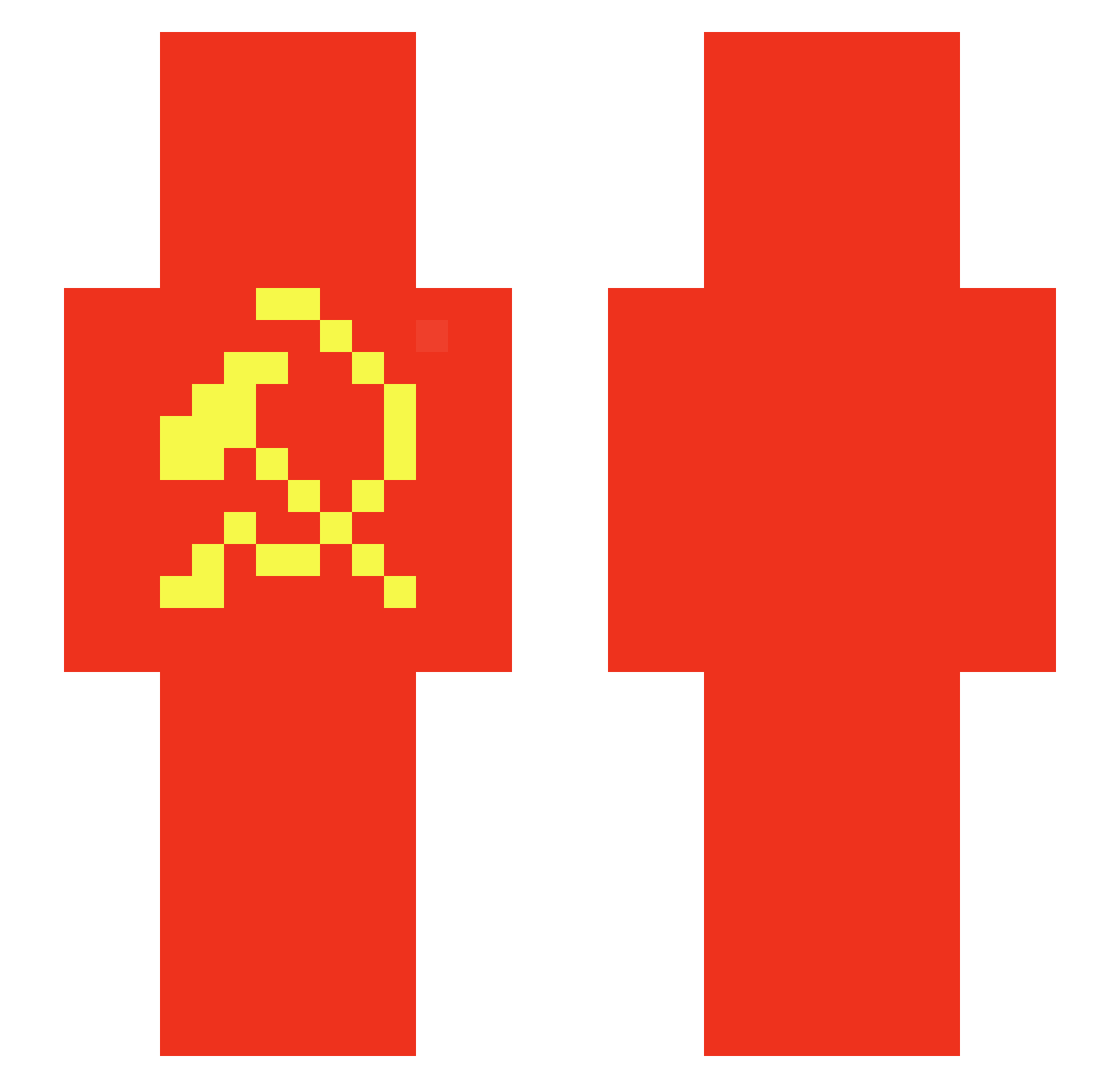 wkarz Minecraft skin, front and back view