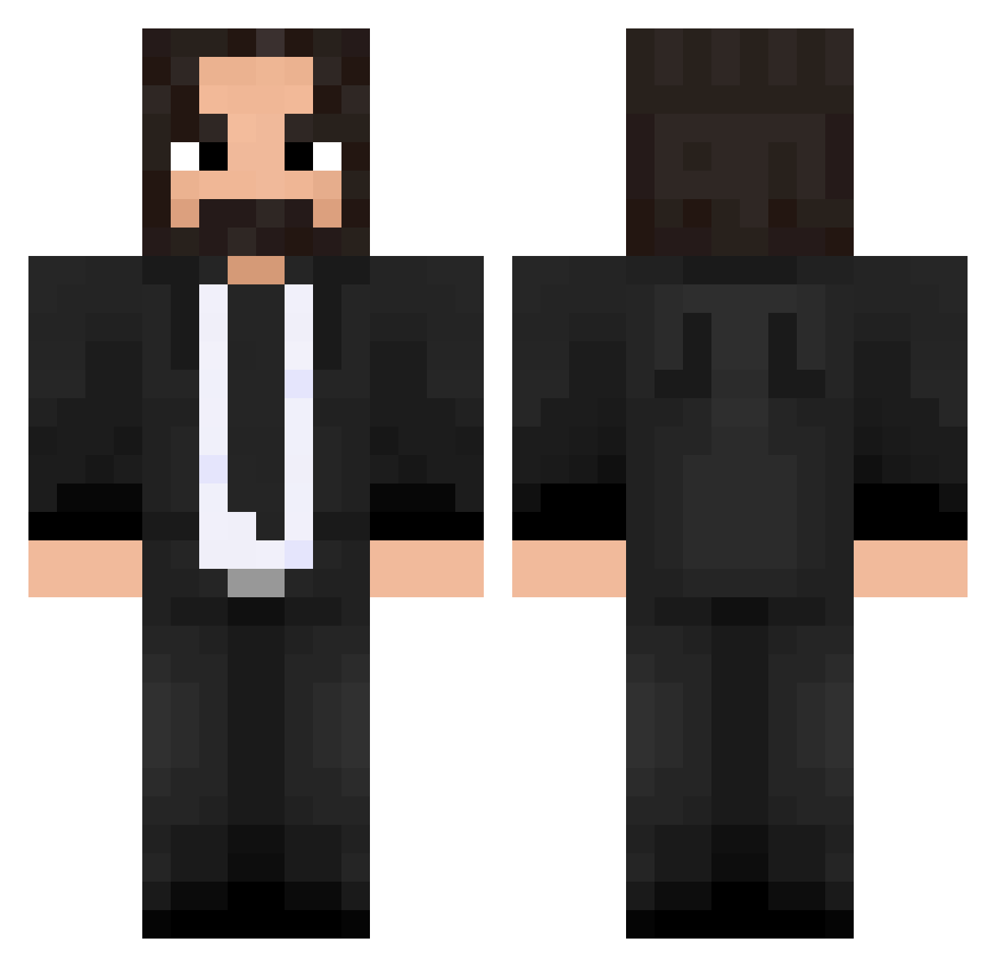 KozaDrapiezna Minecraft skin, front and back view