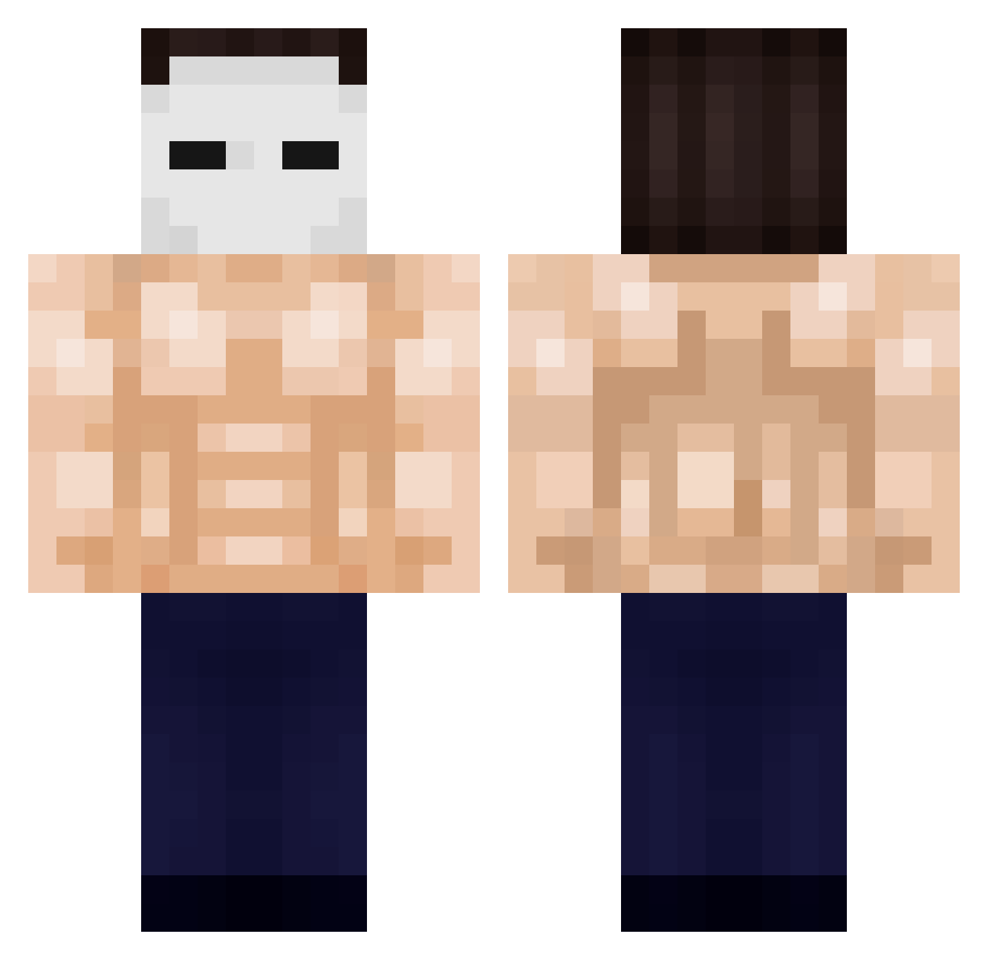 Paolomitas Minecraft skin, front and back view