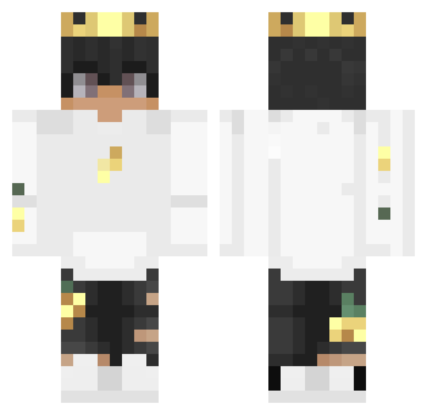 kim_pukkanun Minecraft skin, front and back view