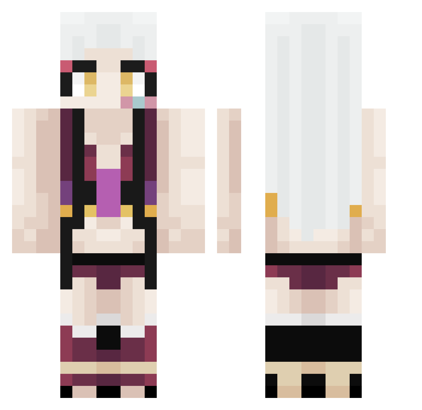 __Alice____ Minecraft skin, front and back view