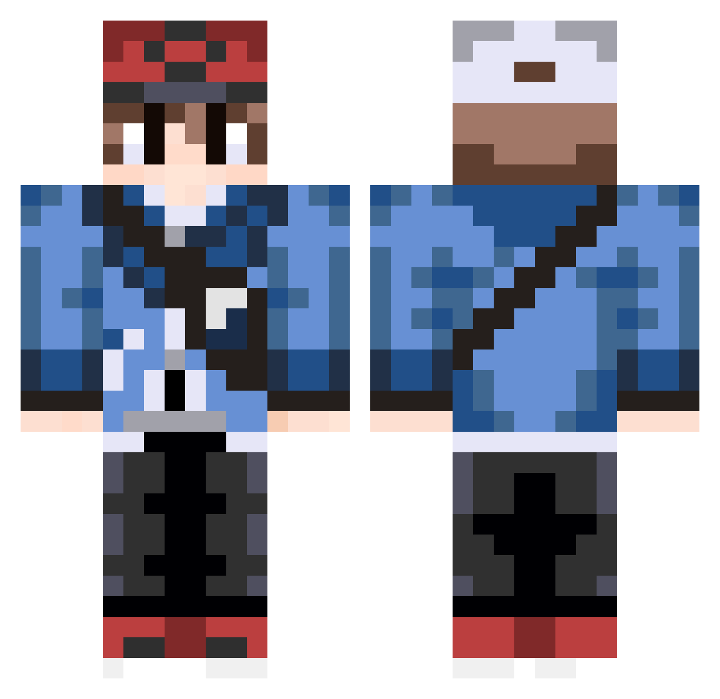 Twines_ Minecraft skin, front and back view